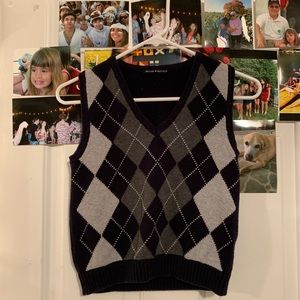 Brandy Melville Blue and grey sweater vest